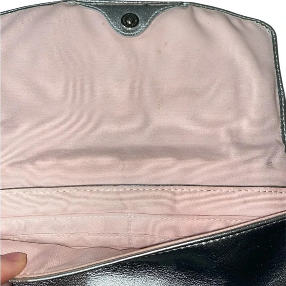 Coach Silver Handbag w/ Pink Interior - Picture 4 of 5